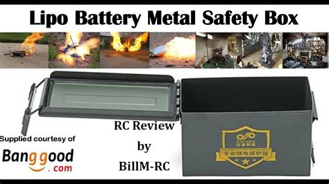 lipo battery metal box|fireproof box for charging batteries.